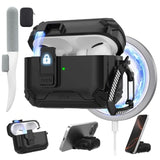 AirPods Pro 1st and 2nd Generation Case with Magnetic Lock, Magsafe Compatible, Black