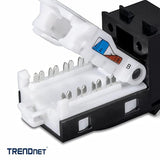 TRENDnet Cat6 Keystone Jack, 25-Pack Bundle, 90° Angle Termination, Compatible