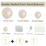 Pearl White Balloon Arch Kit with Double-Stuffed Balloons & Stickers