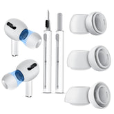 Compatible With Airpods Pro 2Nd/1St Generation Replacement Ear Tips With Cleaner Kit,Noise Reduction Holewith & Built-In Dust Guard Screen, Silicone Ear Tips 3 Sizes (S/M/L)-White