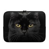 Black Cat 17 Laptop Sleeve Case Animal Pattern Design Laptop Bags With Shockproof Lining Womens Minimalist Black Computer Case Protector For Business