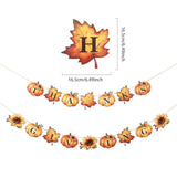 22 Pcs Orange Brown White Balloons with Pumpkin Banner Thanksgiving Party Decor