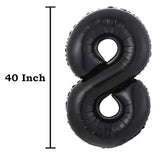 40inch jumbo Black 18 number balloons for 18th Birthday Party Decoration Men Women 18 Years Old Birthday Party Supplies use them as Props for Photos