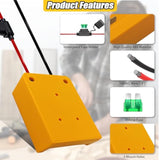 2 Pack Power Wheel For Dewalt 20V Battery Adapter, Power Wheels Battery Converter Kit With Fuses & 14Awg Wire & Control Switch Use For Diy Ride On Cars, Modified Rc Toys, Rc Truck, Robotics