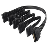 Sata Power Splitter Cable, 15Pin Sata Male To 5 Sata Female Power Extension Ha