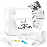 Label Maker Machine With Tape - Inkless Mini Bluetooth Label Printer With Multiple Templates, Wide Waterproof Labels, Portable Thermal Sticker Labeler For School Home Office Kitchen Organization