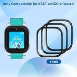 3 Pack Tempered Glass Compatible With At&T Amigo Jr Watch Screen Protector, Hd Clear Protective Film Compatible For Amigo Smartwatch Accessories
