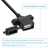 2Pcs Usb Female Plug 2Pin Bare Wire,Usb Power Data Cable With Dust Cap Diy Pig