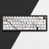White Black Keycaps Set 100 Keys Pbt Keycaps Shine Through Custom Keycap Cherry Profile, Side Printed Keyboard Keycaps Compatible With Mechanical Keyboard 61/64/75/84/87 Layout