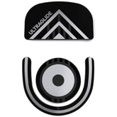 PWNAGE Ultraglide Glass Skates Feet for G Pro X 2 Superlight GPX 2, Ultra-Smooth and Durable, 3M Adhesive, fit for Gaming Mouse Black and White