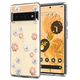 Soft TPU Shock Absorption Slim Embossed Pattern Protective Back Cover for Pixel 6 Pro