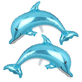 Dolphin Foil Balloons 2-Pack – Giant Splash Balloons for Birthday Parties
