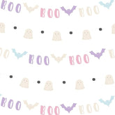 Pastel Halloween Garland 2pcs Bat Boo Ghost Banner Photo Booth Backdrop for Party Decor