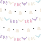 Pastel Halloween Garland 2pcs Bat Boo Ghost Banner Photo Booth Backdrop for Party Decor