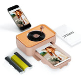Photo Printer 4X6,+20 Sheets&1Ribbon Pink, Audio Function Wi-Fi Wireless Photo Printers, Portable Instant Picture Printer For Iphone, Android, Thermal Dye-Sublimation, Ar Video Printing