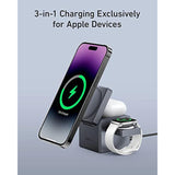 Anker MagSafe Charger Stand, iPhone 16 Wireless Charger, 3-in-1 Cube with MagSafe, 15W Foldable Fast Charging Stand, For iPhone 16/15/14/13, Apple Watch 1-8/Ultra, AirPods (30W USB-C Charger Included)
