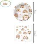 Boho Rainbow Party Plates & Napkins Set – Serves 20 Guests for Any Celebration