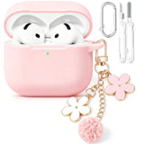 AirPods 4 Case Cover 2024 Soft Silicone Protector - Pink