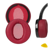 Geekria QuickFit Replacement Ear Pads for Sony MDR-XB950BT, MDR-XB950B1, MDR-XB950/H Headphones Ear Cushions, Repair Parts (Dark Red)