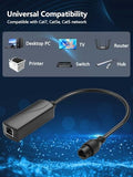 1Pc Gigabit Ethernet Poe Splitter, 48V To 24V Converter High-Speed 1000Mbps Ieee 802.3Af Compliant, For Surveillance Camera, Ip Cameras