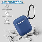 12 Pieces Headphone Silicone Protective Cases Cover With Keychain Accessories Compatible With Airpods 2 And 1 Wireless Charging Cases, Front Led Visible