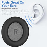 Space One Replacement Ear Pads Soft Protein Leather Ear Cushions Compatible With Anker Space One Headphones Earmuffs High Density Noise Cancelling Memory Foam Earpads Ear Cups (Black)