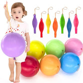36Pcs Punch Balloons Thickened Neon Heavy Duty Punching Balloons With Rubber Bands Handle, 7 Colors Fun Bounce Balloons Birthday Party Favors For Kids Party Decorations.