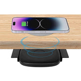 1.57"(40Mm) Invisible Wireless Charger, Under Desk Wireless Charger, Under Counter Charging For Iphone 16/15/14/13/12/ Samsung Galaxy S25/S24/S23/S22/S21(Adapter Included)