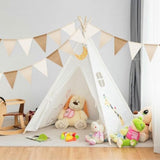 Pre-Strung Burlap Pennant Banner, 39Ft Linen Triangle Flag Bunting, 36Pcs Pennant Banner Bunting Garland For Birthday, Wedding, Camping, Rustic Boho Theme Party Decorations