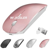 Wireless Mouse For Macbook Air Pro Imac Laptop Desktop Surface Pro, Rechargeable Silent Wireless Usbc Mouse With Jiggler For Mac Desktop/Computer/Ipad (Bluetooth 5.2/3.0, 2.4G Usb A, Type-C Receiver)