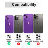 3-Pack iPhone 14 & 14 Plus Camera Lens Protectors 9H Tempered Glass