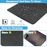 Leather Laptop Mouse Pad With Phone & Pen Holder, Foldable Travel Mouse Pad For Home/School/Office (Black)