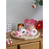 Xoxo Valentine'S Day Decor Valentines Decorations Wooden Sign Tiered Tray Decor Romantic Table Centerpiece Tabletop Wood Décor For Home Wedding Party