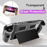 For Legion Go Case Ergonomic Grip Tpu Shock-Absorption Case Anti-Fingerprint Scratch Resistant Cover For Lenovo Legion Go Gaming Handheld 8.8" 2023 - Clear