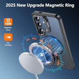 For Samsung Galaxy S25 Case With Stand, Galaxy S25 Case With Screen Protector Compatible With Magsafe, Shockproof Slim Protective S25/S24 Cases With Kickstand & Holder, Black