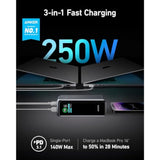 Anker Prime Power Bank, 27,650mAh 3-Port 250W Portable Charger for Travel, TSA-Approved, Smart App, for MacBook Pro/Air, iPhone 16/15/14 Series, Samsung, Laptops, and More (Charging Base Not Included)