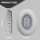Replacement Ear Pads For Bose Quietcomfort 35 (Qc35) & Quiet Comfort 35 Ii (Qc35 Ii) Headphones, Ear Cushions For Bose Qc25/15/2/Ae2/Sound Link/True, Ear Cups Cover Repair Parts (Grey&Grey)