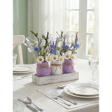 Mason Jar Spring Easter Centerpieces For Tables, Table Decor With Daisy Artificial Flowers, Farmhouse Wood Tray, Spring Table Centerpiece, 10 Pcs Spring Decorations For Home, Kitchen, Office