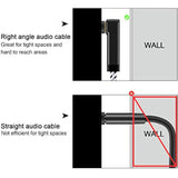 CableCreation 3.5mm Audio Cable(1.5FT/0.45M), 90 Degree 3.5mm Male to Male Auxiliary Aux Cable for Phones, Tablets, Headphones, MP3 Player, Car/Home Stereo, Laptops, iPads