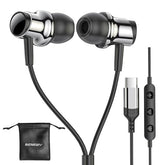 Usb C Headphone For Samsung S25 S24 S23 Ultra Fe S22 A55 A54 Wired Earbuds Magnetic In-Ear Type C Earphone With Mic Volume Control Stereo Noise Canceling Earbuds For Iphone 17 16 15 Pro Max Pixel 9 8A