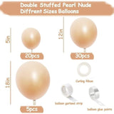 Nude Balloons Different Sizes Double Stuffed Apricot Balloon Garland P