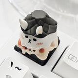 Artisan Keycaps Double Cute Rabbit Shaped Kawaii Keycaps Resin Handmade Single Replace Key For Esc Key Mechanical Keyboard