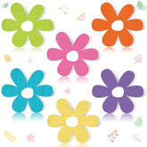 6 Pcs Spring Daisy Table Centerpieces Flower Wooden Signs Colorful Rustic Wood Tabletop Tiered Tray Decor For Diy Summer Easter Farmhouse Home Office Kitchen Table Party Decoration
