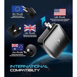 Pixy Gan 140W Universal Travel Triple Type-C Foldable Charger Pd3.1 Qc4.0 Pps 27W Apple Fast Charge Macbook Pro Compatible - Us, Uk, Eu, Au Plugs