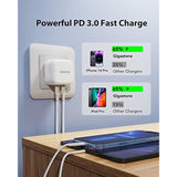Dual Port Usb C Foldable Gan Charger 35W Pd3.0 Fast Charger For Ipad/Ipad Pro/Iphone 16 Pro Max/16 Pro/15/14/13/Samsung Galaxy S24/S23/E-Book/Switch/Apple Watch/Airpods