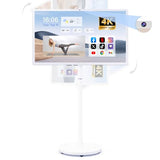 27-Inch Portable Smart Tv On Wheels With Touch Screen Monitor | 8G Ram +128G Storage | 8-Core Cpu Qualcomm | Built-In 6-8H Battery | 8Mp Webcam | Android 13 Os | Full Swivel Rotation | Remote Control