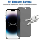 iPhone 14 Pro Max 6.7 Inch Privacy Screen Protector 3-Pack Anti-Spy 9H Glass