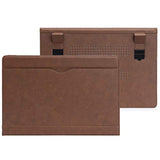 Tytx Compatible With Macbook Pro Leather Case 15 Inch 2016-2019 Release (A1990 A1707) Laptop Sleeve Protective Folio Book Cover With Vents, Dark Brown