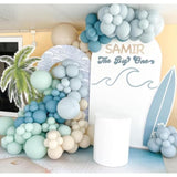 The Big One Balloon Garland Arch Kit, 141Pcs Haze Fog Blue Mist Green And Sand White Balloons For Beach Party Decorations Surf Theme First Birthday On Board Boho Baby Shower Supplies