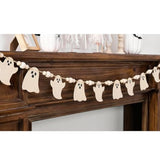 Halloween Ghost Garland: Farmhouse Style Wood Bead Banner
